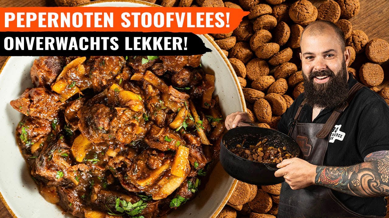 Deze combinatie is BIZAR! Pepernoten stoofvlees van de BBQ!