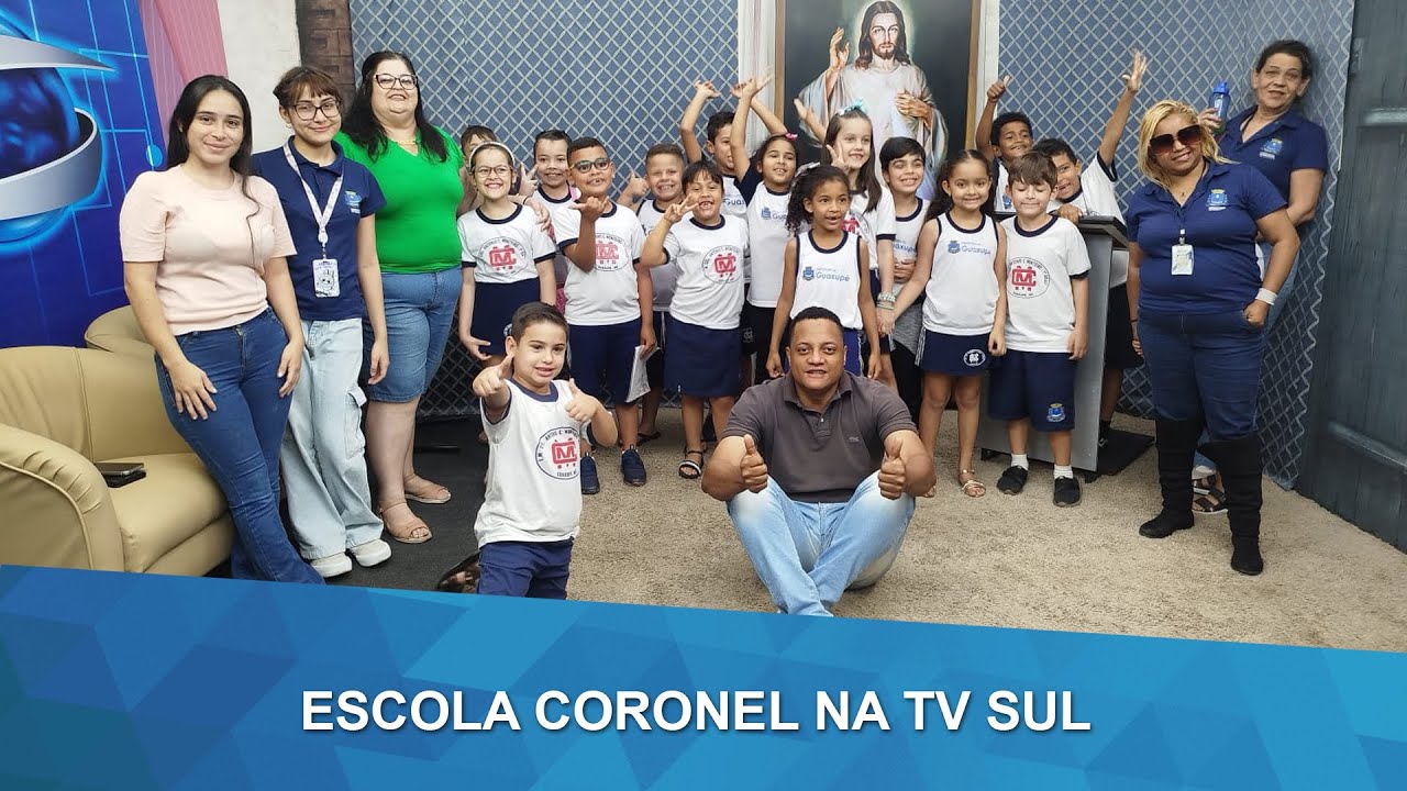 Projeto escolar leva crian&ccedil;as da Escola Coronel aos bastidores da TV Sul