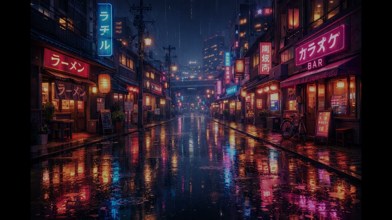 Neon Nights: Lofi Rainscape for Midnight Focus