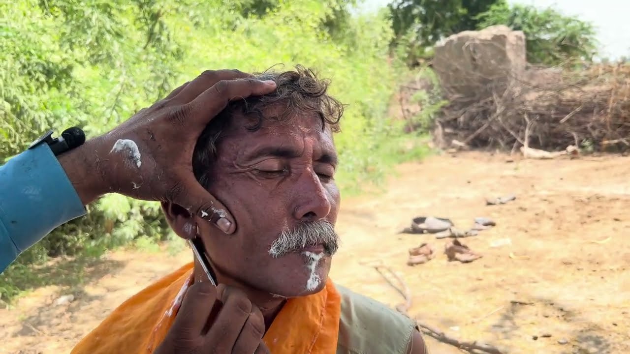 Asmr realxing haircut 💇 asmr real haircut in my village shop
