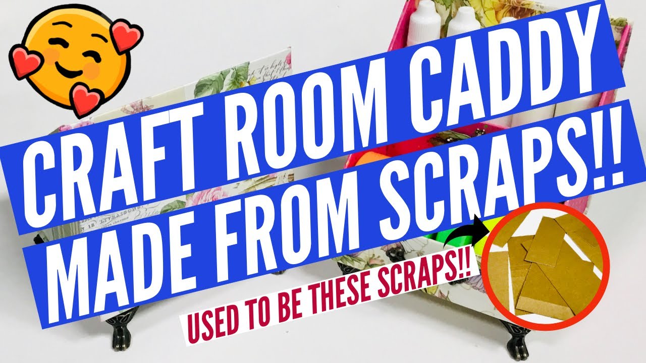 AWESOME CRAFT STORAGE IDEA/Desktop Adhesive Caddy/ MY FAVORITE SCRAP PROJECT EVER!!  Love!Love!Love!