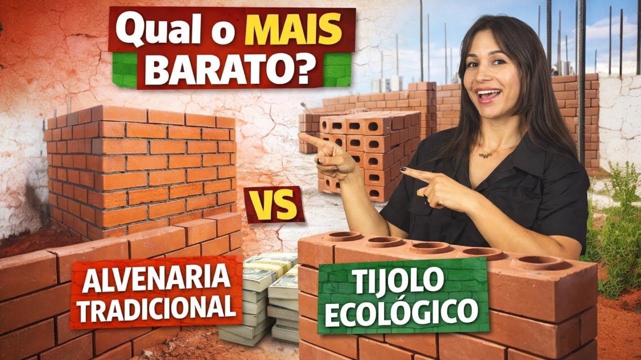 ALVENARIA TRADICIONAL OU TIJOLO ECOLÓGICO? NÃO GASTE DINHEIRO ATOA! 