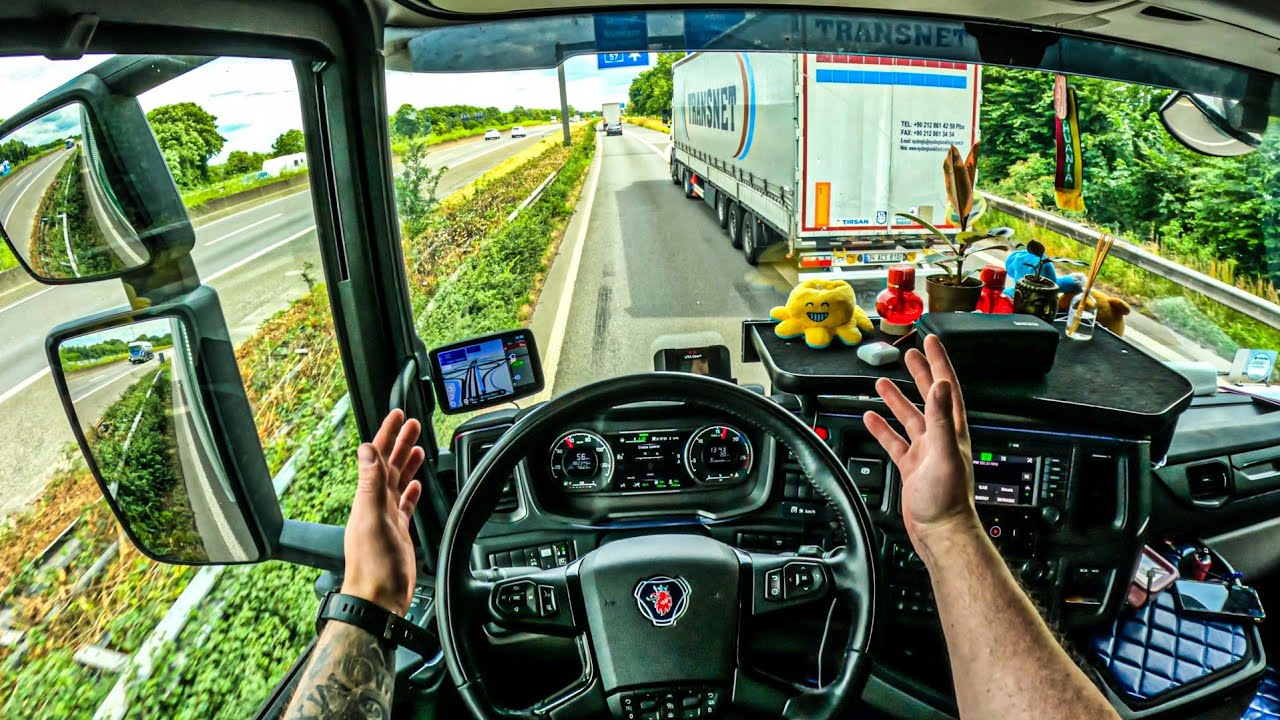 ASMR 🇩🇪 POV Truck Driving Scania R500 | Germany Crazy Truck Drivers On The Road | 4k HD |