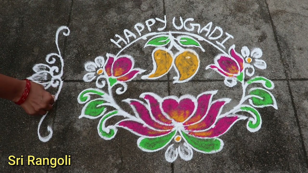 Ugadi Rangoli Designs🌻 5x3 dots Ugadi Special Muggulu🌻Small Ugadi Kolam🌻Side Border Rangoli Designs