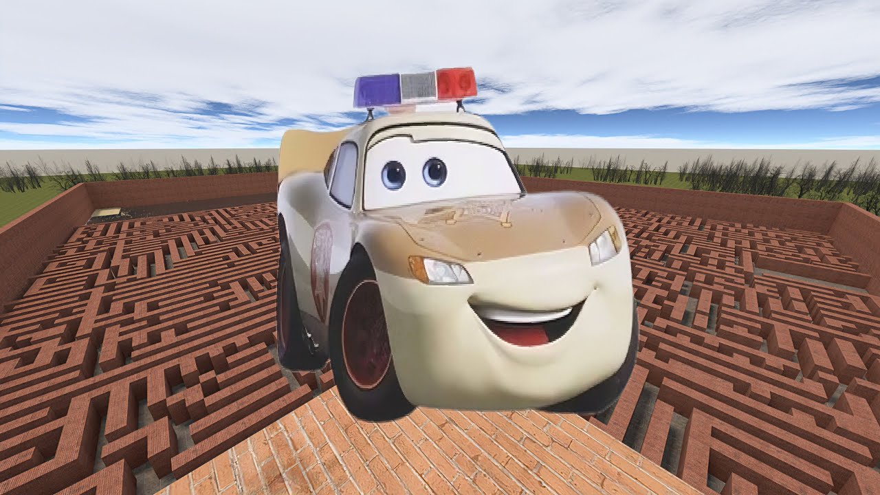 McQueen police Nextbots chase!!!