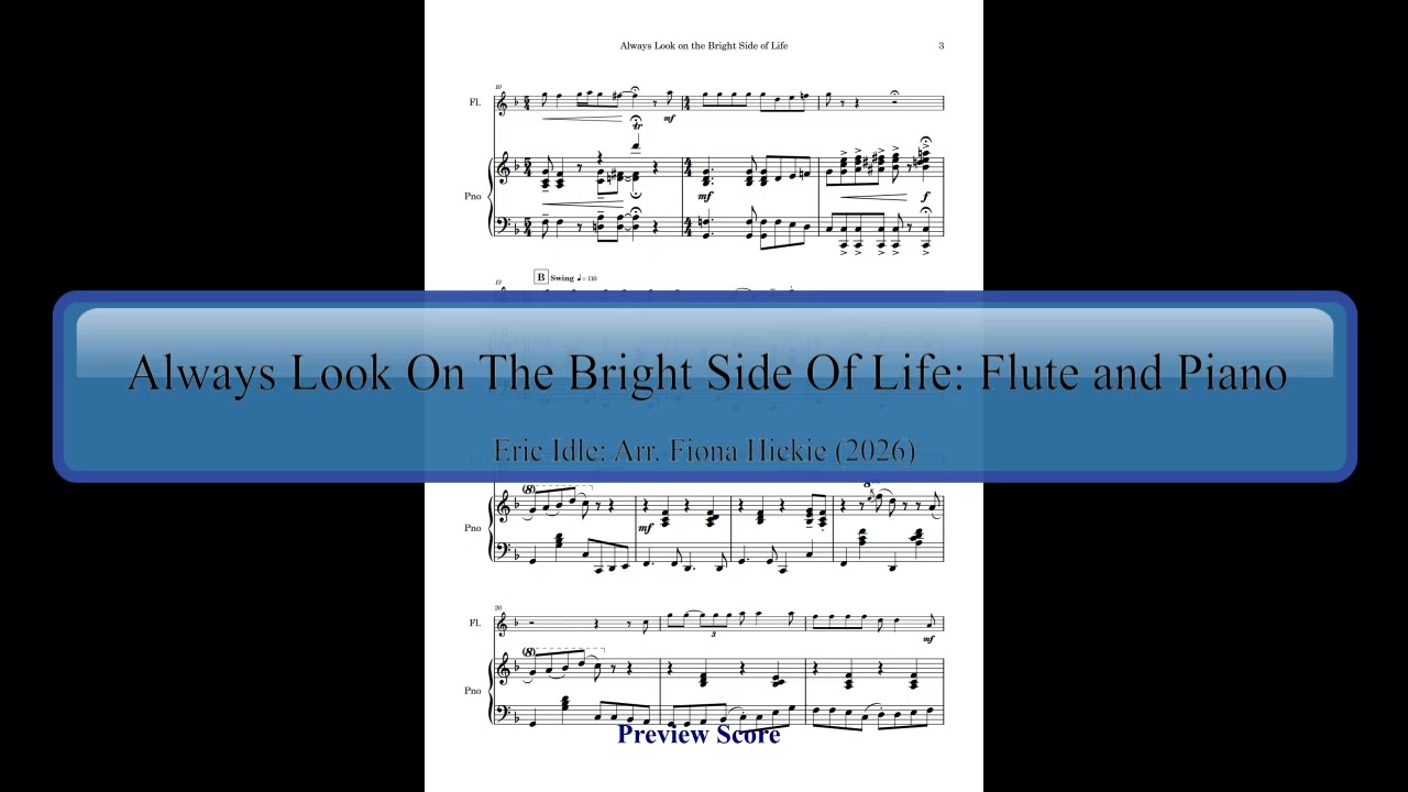 Always Always Look On The Bright Side Of Life: Flute and Piano