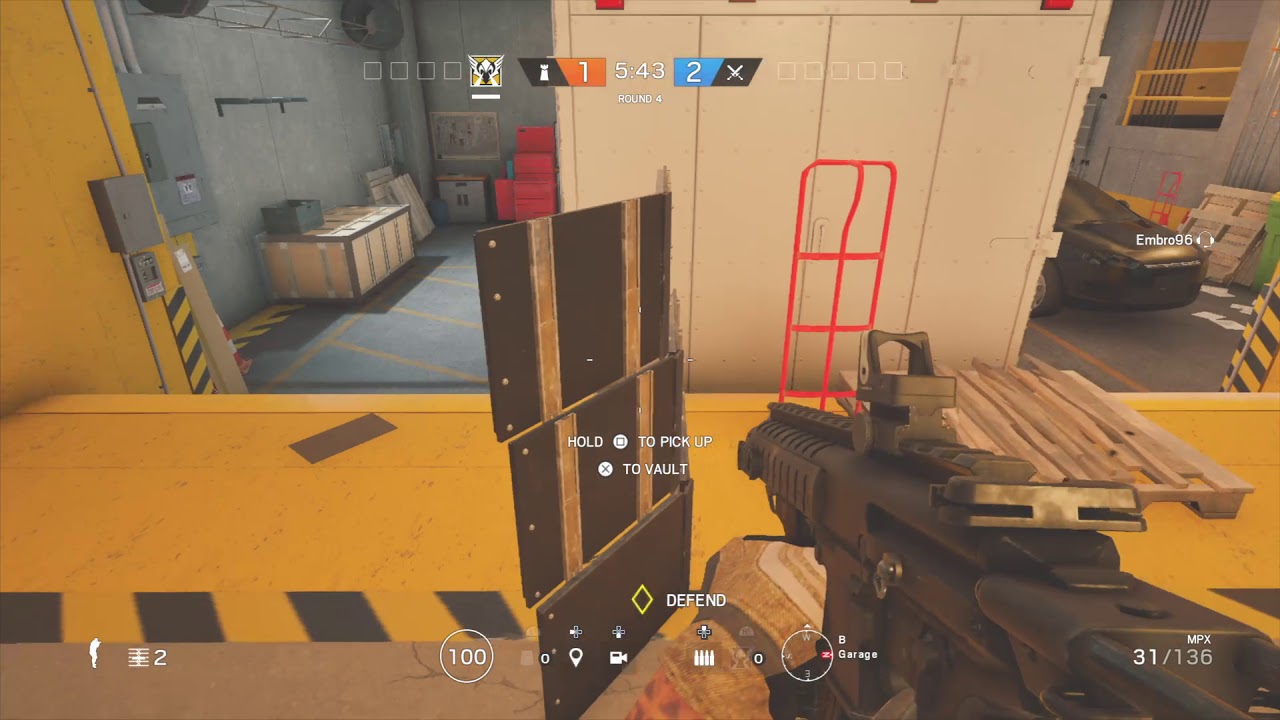 Rainbow six siege solo glitch into van on the map consulate in the garage
