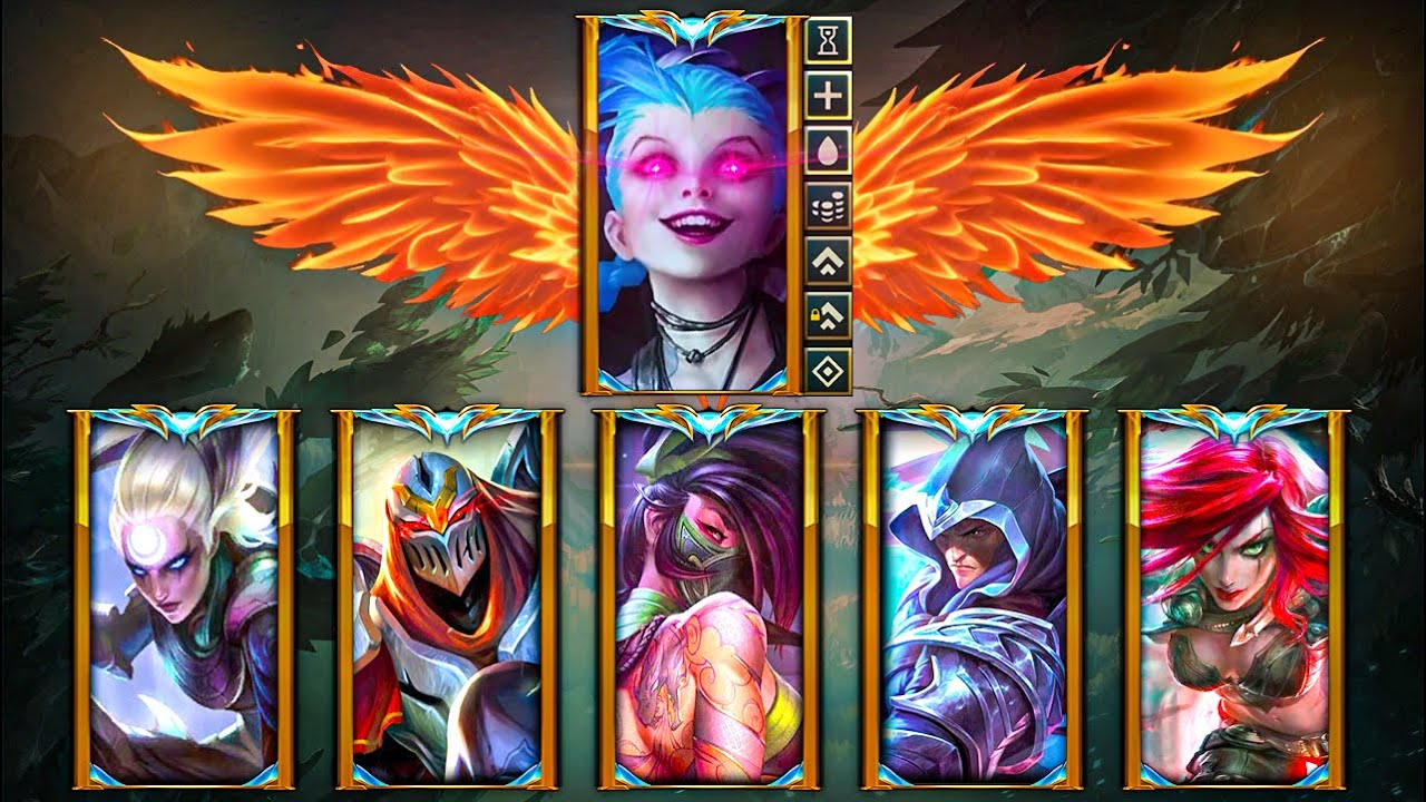 100% CDR Jinx vs. 5 Challenger Assassins (1v5)