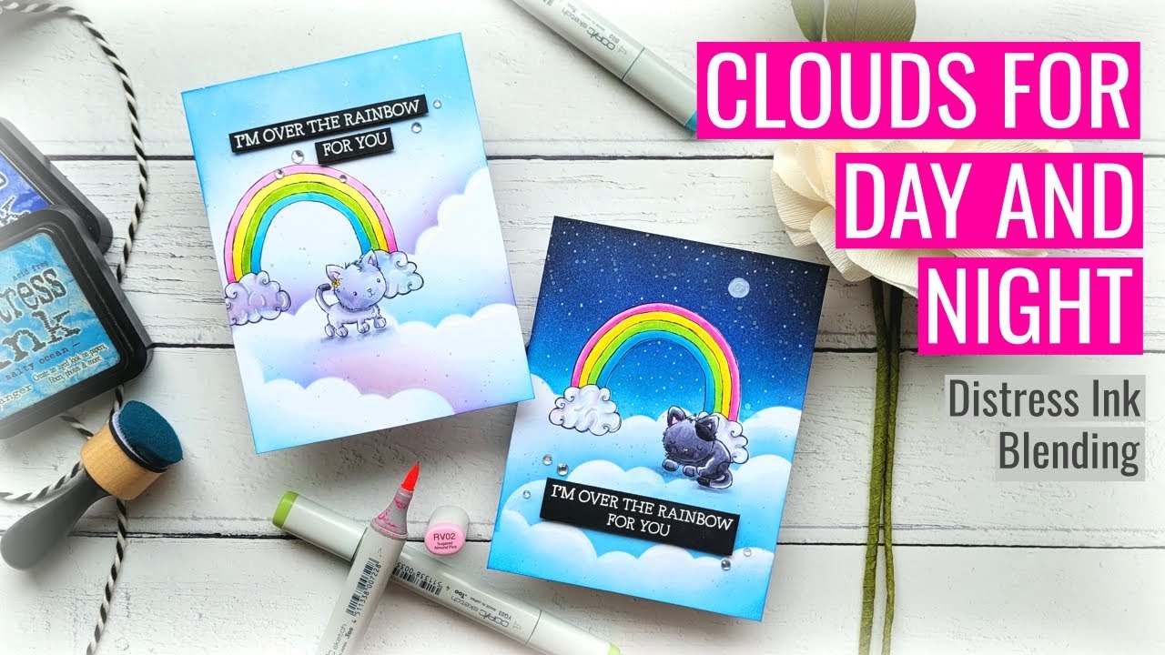 MFT Over The Rainbow Ink Blending Day and Night Scene: Ice Cream Cake