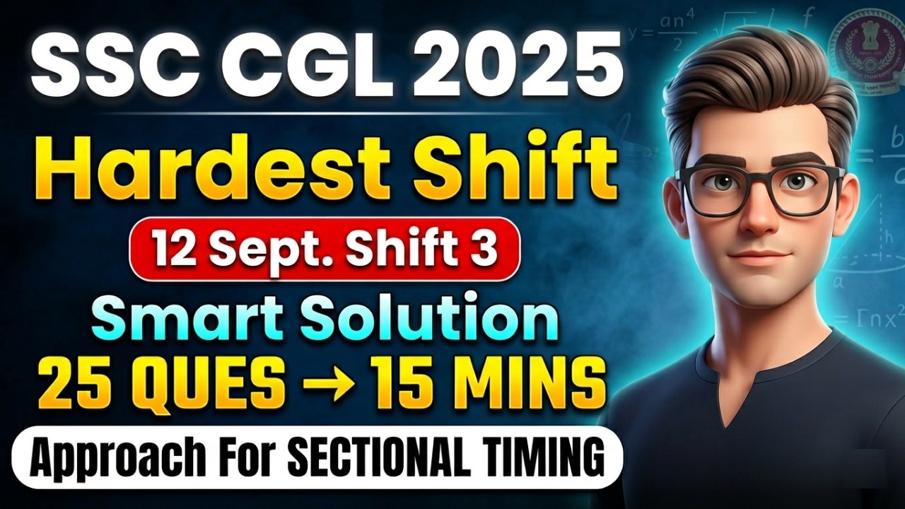 SSC CGL 2026 New Pattern | CGL 2025 Maths Hardest Shift Solution in 15 minutes | RANKERS PATHSHALA