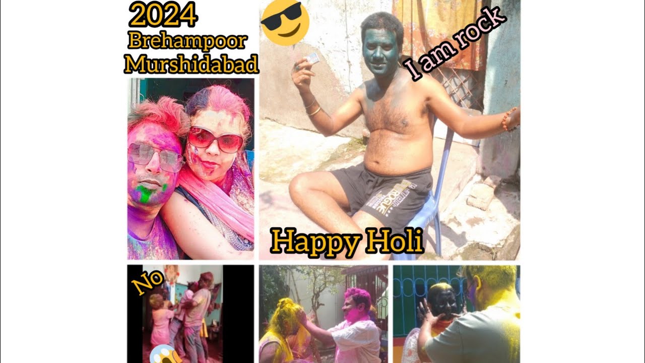 barsha ke ghum er mordhe Rong diye obak korlam 😱😱 #2024 #happyholi khub enjoy korlam BHP vlog ❤️