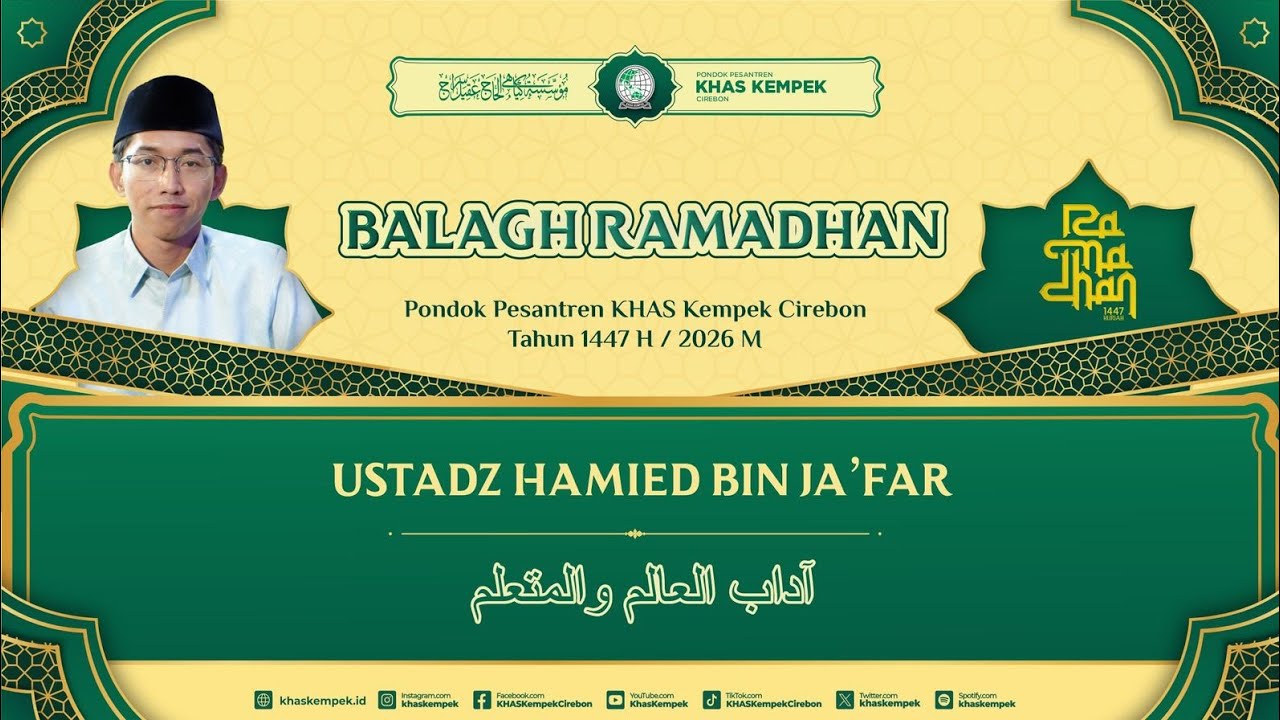 🔴 [LIVE] NGAJI RAMADHAN | KITAB ADABUL 'ALIM WAL MUTA'ALLIM | USTADZ HAMIED BIN JA'FAR