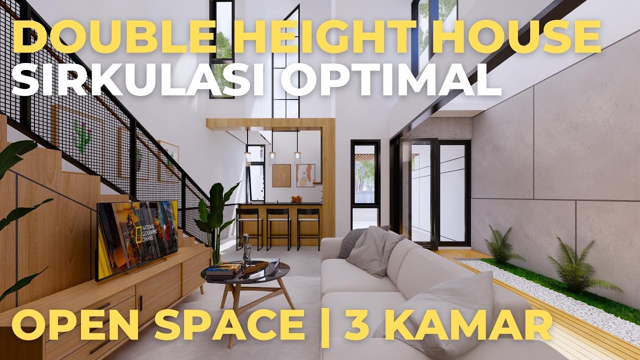 RUMAH 6X15 METER 2 LANTAI, TERASA LUAS BANGET | DOUBLE HEIGHT HOUSE | 3 KAMAR