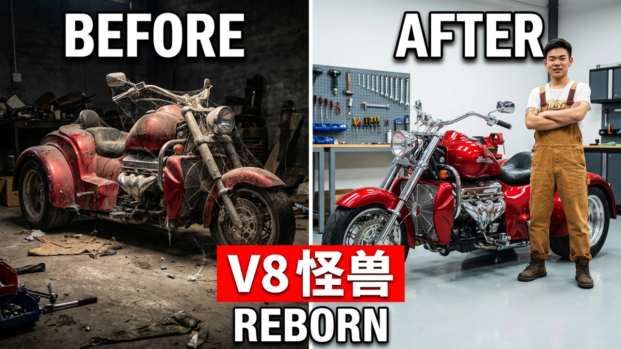 1.5万入手稀有 Hoss Boss Cycles V8 怪兽摩托！50年沉睡后全程