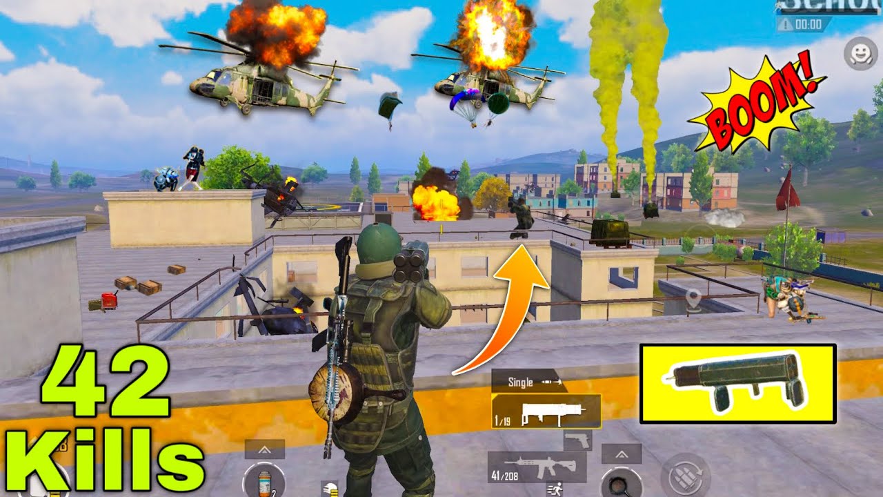 Next Level Action in School with M202💥 vs Helicopter,+UAB Drone,+ Tank in Payload 3.0 || PUBG MOBILE