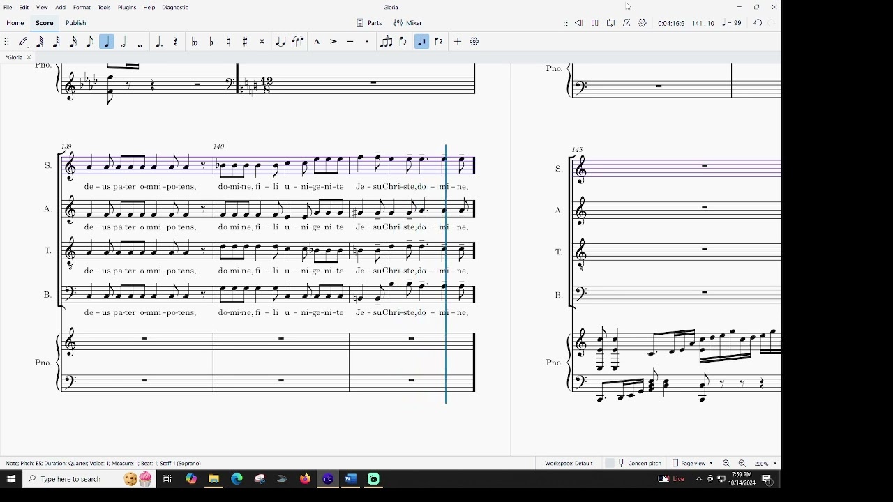 Gloria from Messa Di Gloria, Puccini, Soprano practice video