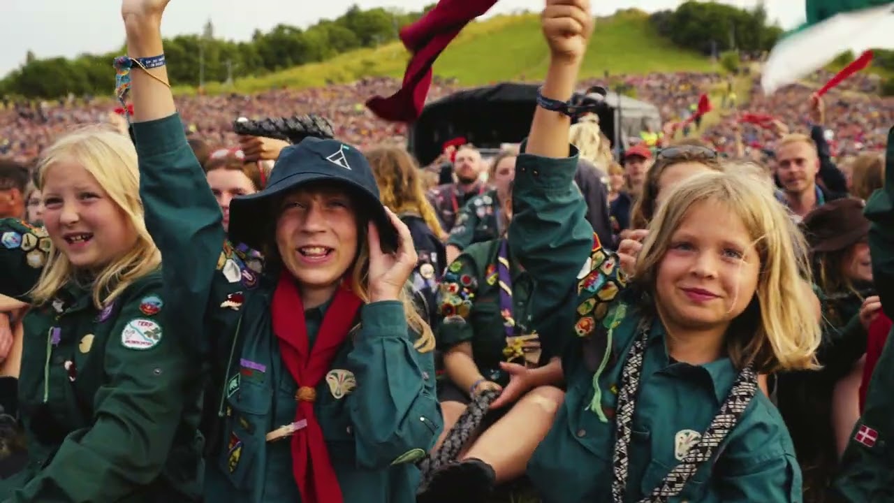 Stemning fra åbningslejrbålet Spejdernes Lejr 2022