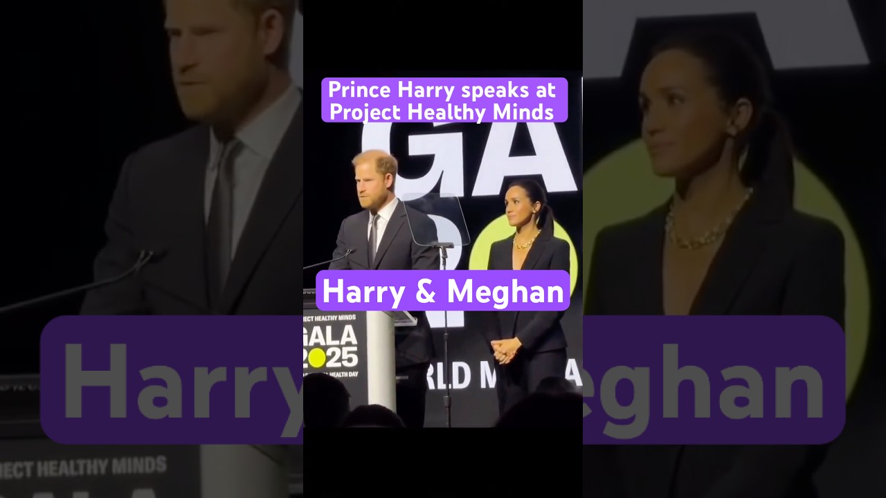Принц Гарри выступает на благотворительном гала-вечере Project￼ Healthy MindS Gala 2025 #meghanma...