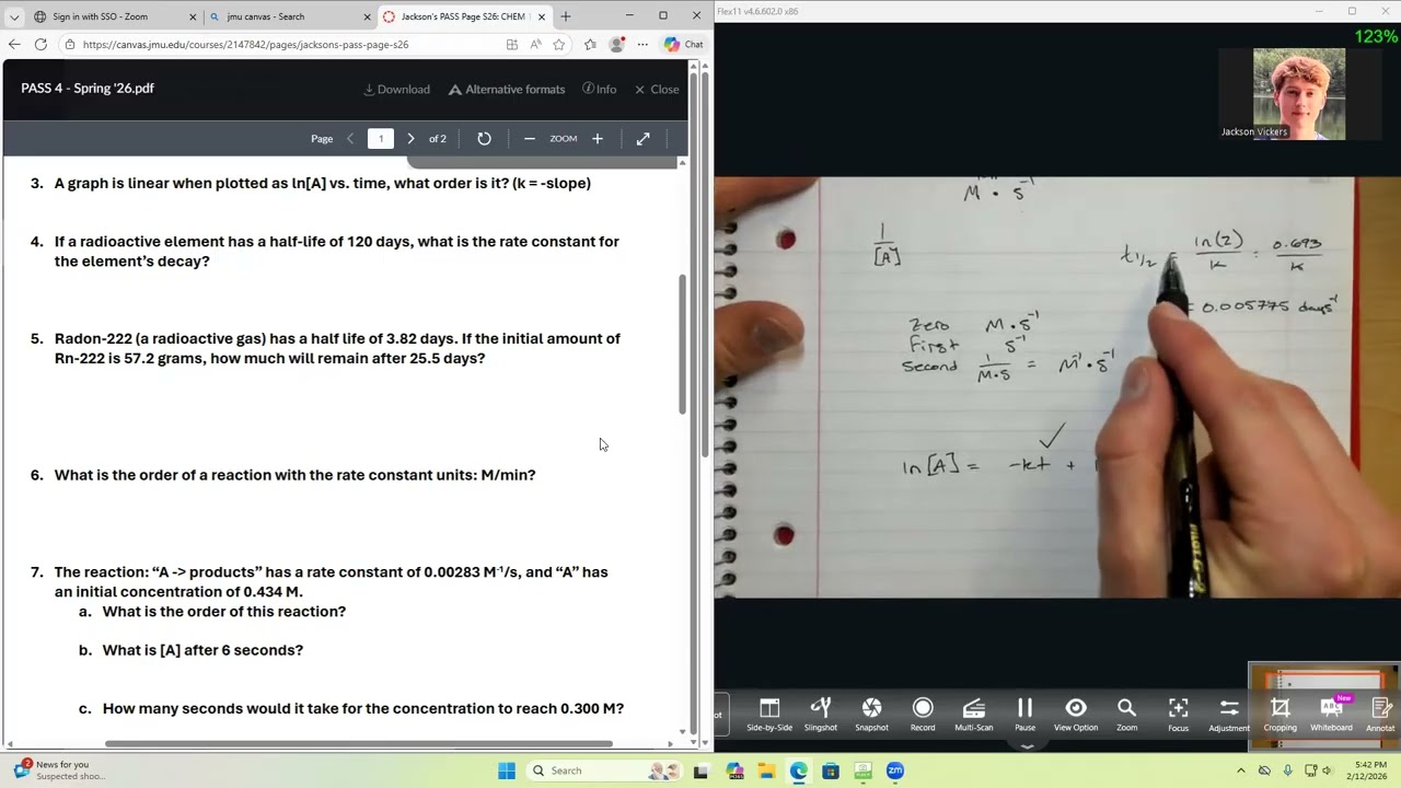 Integrated Rate Laws & Half-Life Equations
