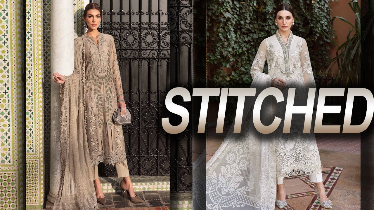 Maria b New Luxury lawn Collection 2025 STITCHED Dresses