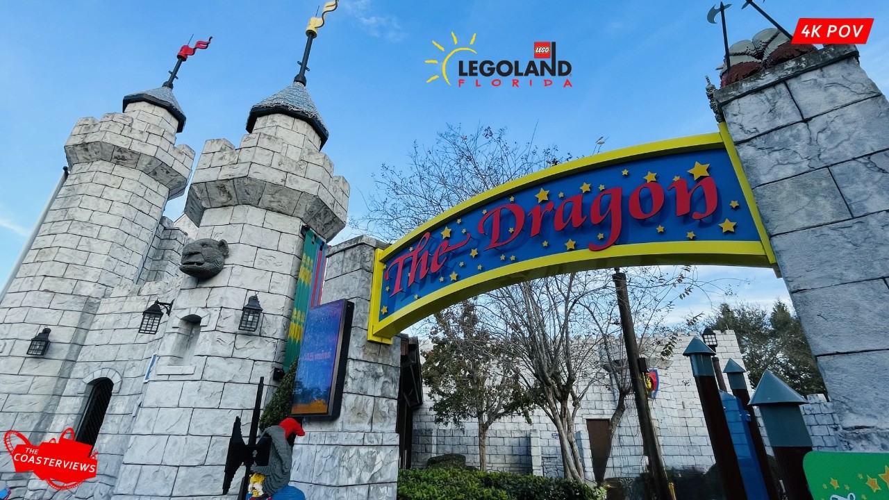 The Dragon Coaster Legoland Florida [4K POV] Family Coaster