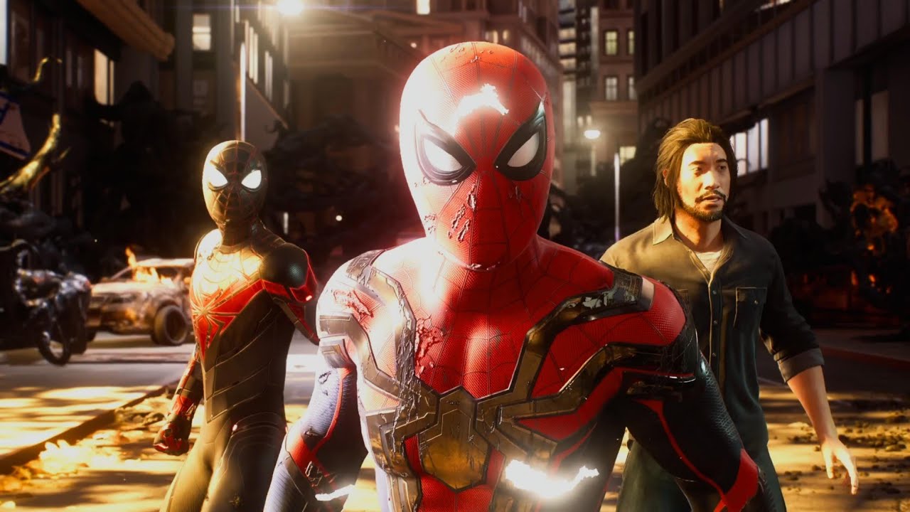 Peter gets the Hybrid suit transformation at City Hall - Marvel's Spider-Man 2
