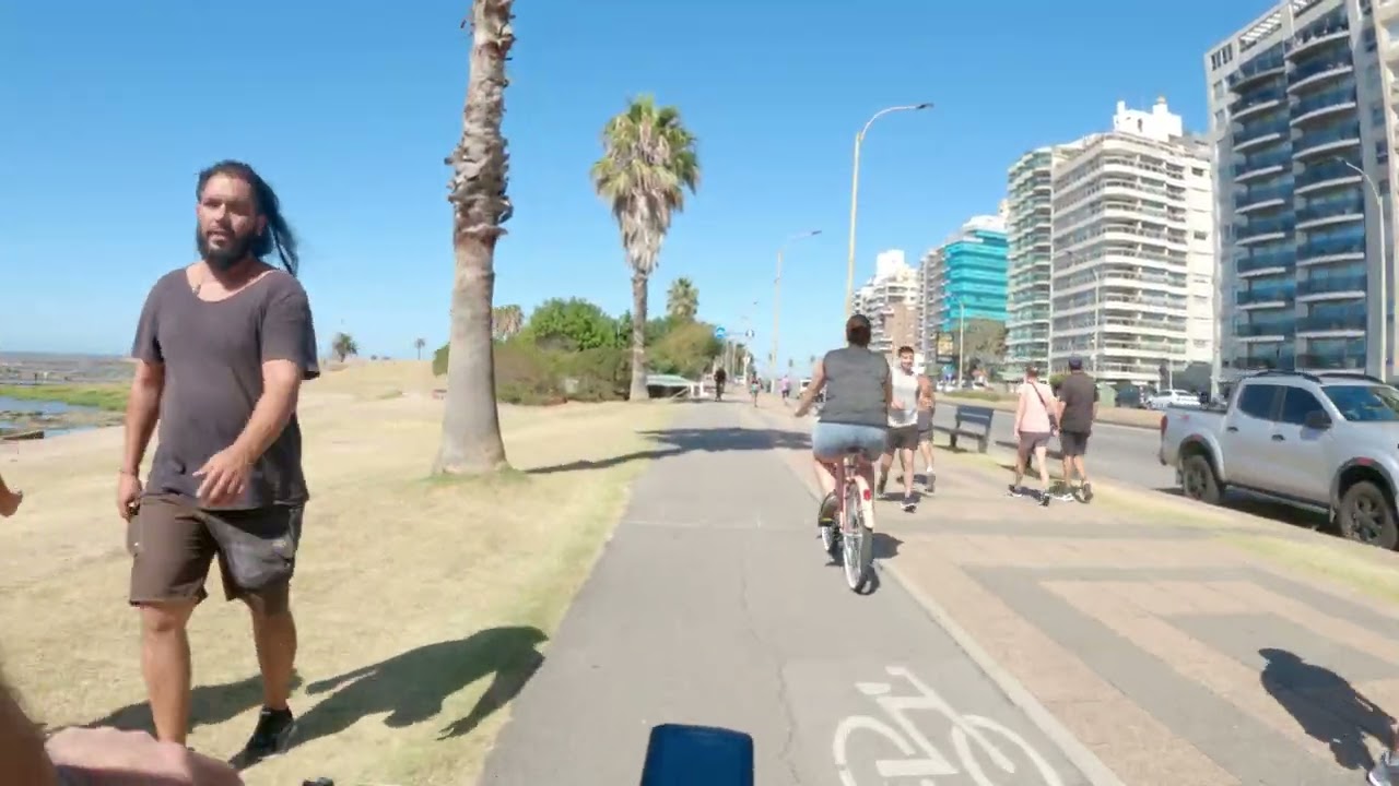 Uruguay  Montevideo 2023,  Rambla Pocitos hasta Puerto