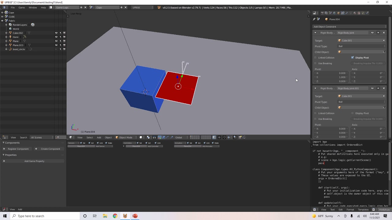 Soft bodies In UPBGE