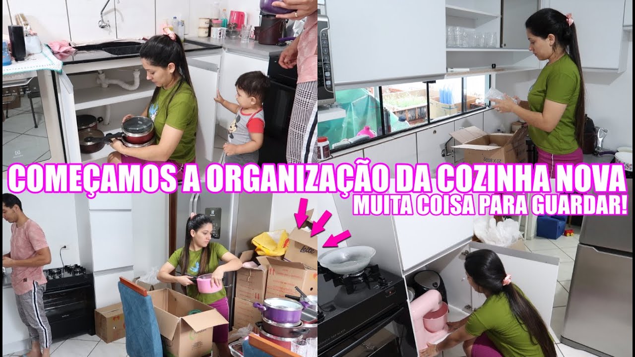 COMEÇAMOS A ORGANIZAÇÃO DA COZINHA NOVA! - MUITA COISA PARA GUARDAR| Juliane Jocoski