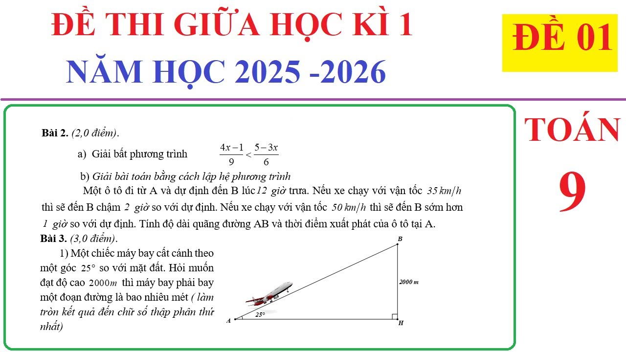 TOÁN 9 - ĐỀ 01 - ĐỀ THI GIỮA HỌC KÌ 1 TOÁN LỚP 9 NĂM HỌC 2025-2026. ÔN TẬP HỌC KÌ 1