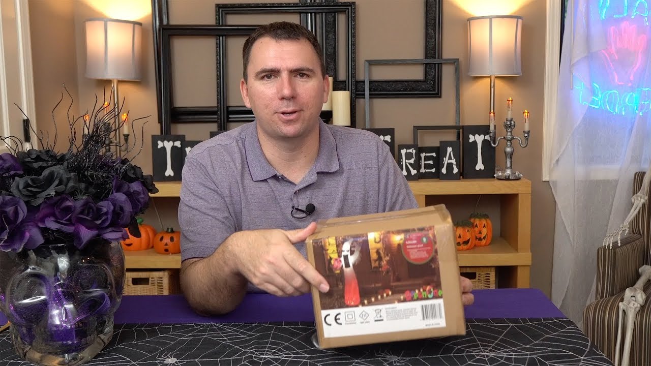 DreamOne 9' Halloween Inflatable Flashing Flame GhostFrom Amazon - Unboxing & Review