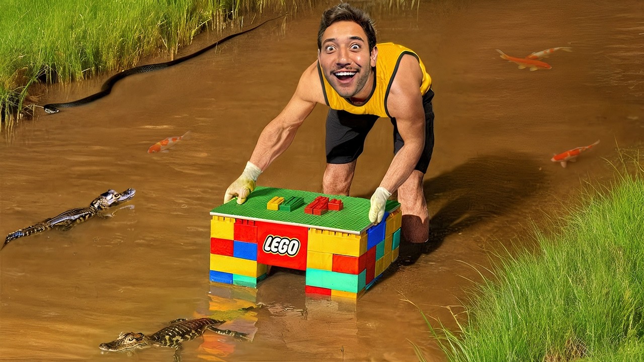 ARMADILHA de LEGOS para PEGAR JACARÉ no LAGO