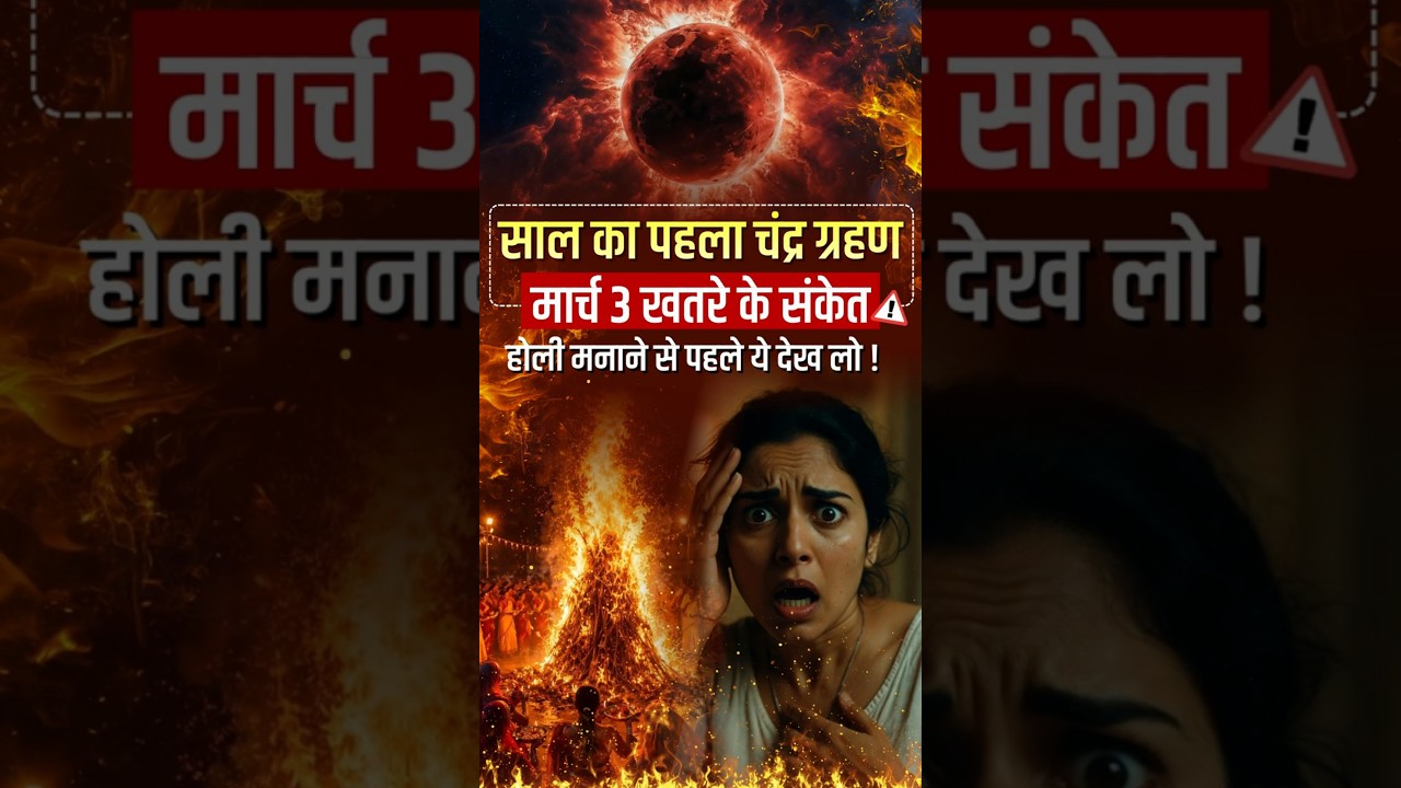 Chandra Grahan on Holi 2026: साल का पहला चंद्र ग्रहण! बिलकुल मत करना ये 3 काम! #chandragrahan #holi
