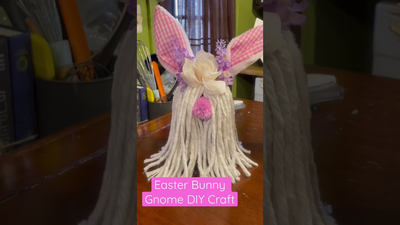 How to Make a Easter Bunny Gnome - Dollar Tree DIY Craft Idea