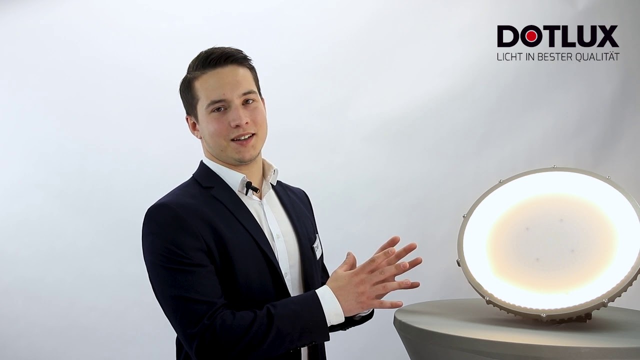 DOTLUX LED-Hallenstrahler LIGHTSHOWERevo-ambient 135W DALI dimmbar ballwurfsicher Made in Germany