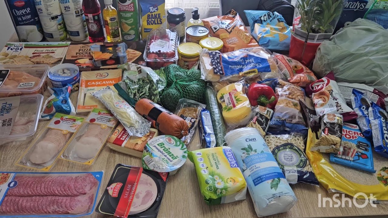 Cumparaturi alimentare Lidl/ Lucidius market cu preturile afisate