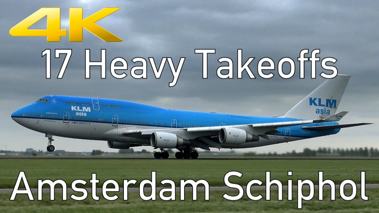 17 Heavy Jets Takeoff at Amsterdam Schiphol | Polderbaan | 15.05.15