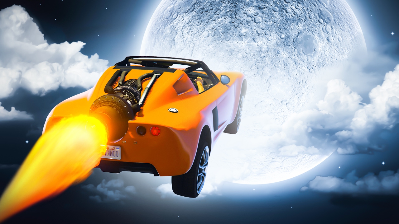 RACE TO THE MOON! (GTA 5 Funny Moments)