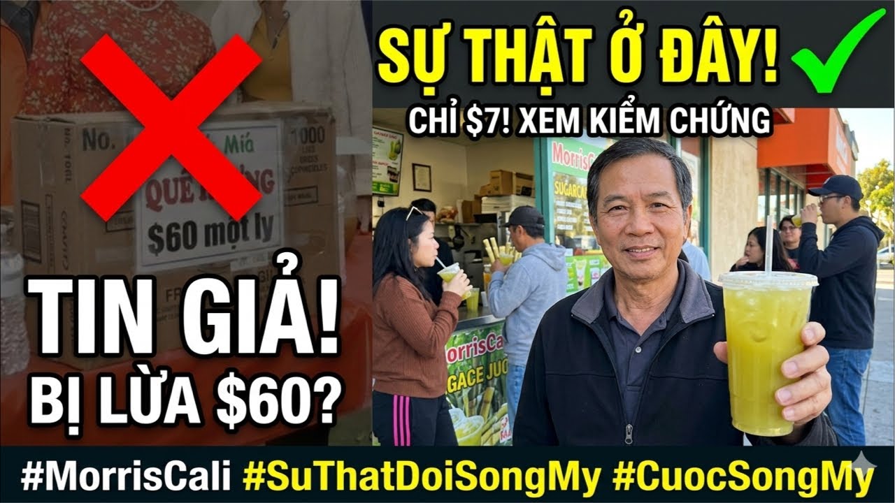 SỰ THẬT LY NƯỚC MÍA $60 TẠI CALI: Người Việt đang bị 