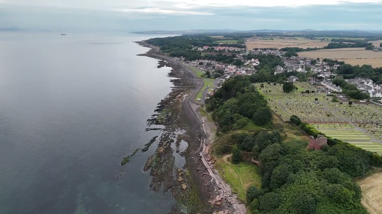Drone flight, Buckhaven shore to West Wemyss
