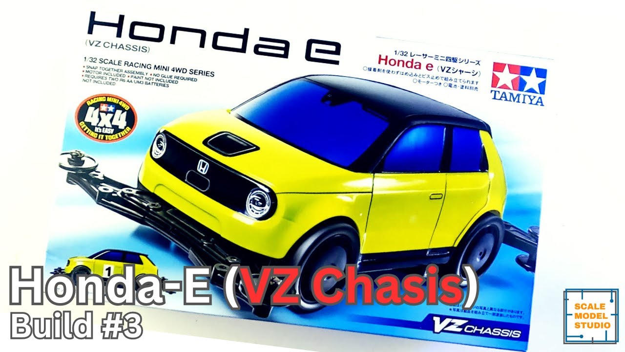 Build #3 | How to build/Assemble Honda-E VZ Chasis Tamiya Mini4wd #tamiya #mini4wd #toys