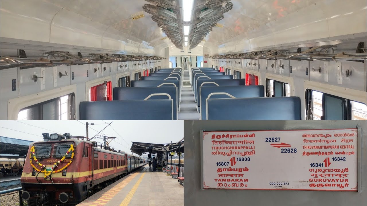 First LHB run | TRICHY - TAMBARAM Intercity Express Interior Tour at Tambaram | New 26 made LHB rake