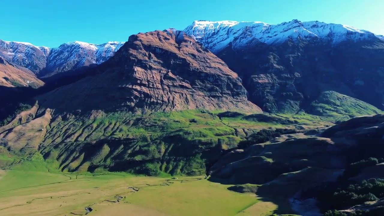 Wanaka New Zeland Relaxing Scenic 4K drone video