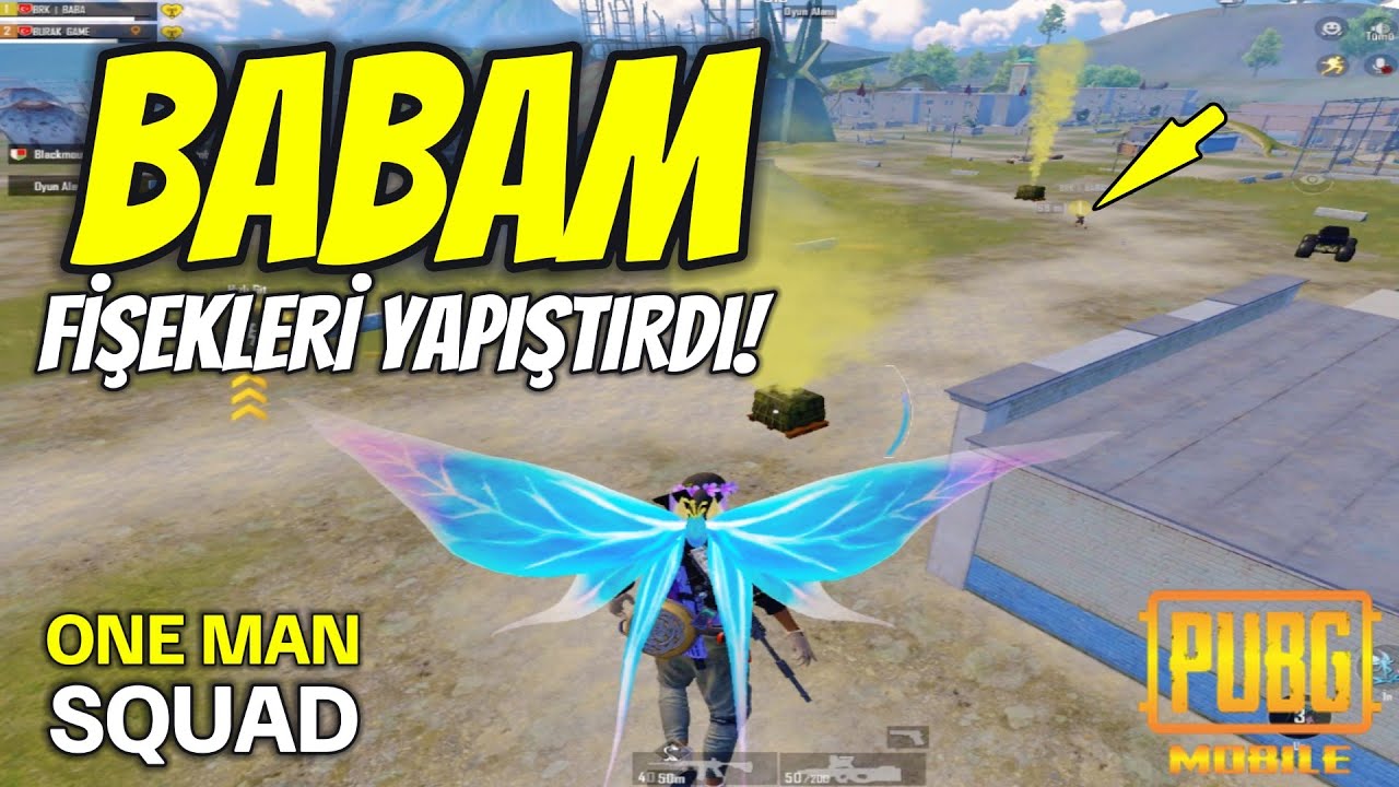 BABAM FİŞEKLERİ YAPIŞTIRDI ! BURAK GAME SOLO SQUAD PUBG MOBİLE