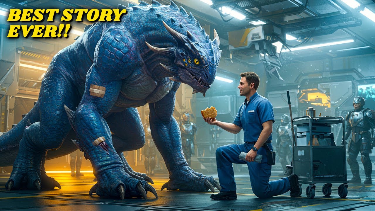 No Warrior Dared Approach the Giant Alien Beast—Until the Lonely Human Janitor Fed It Bread | HFY