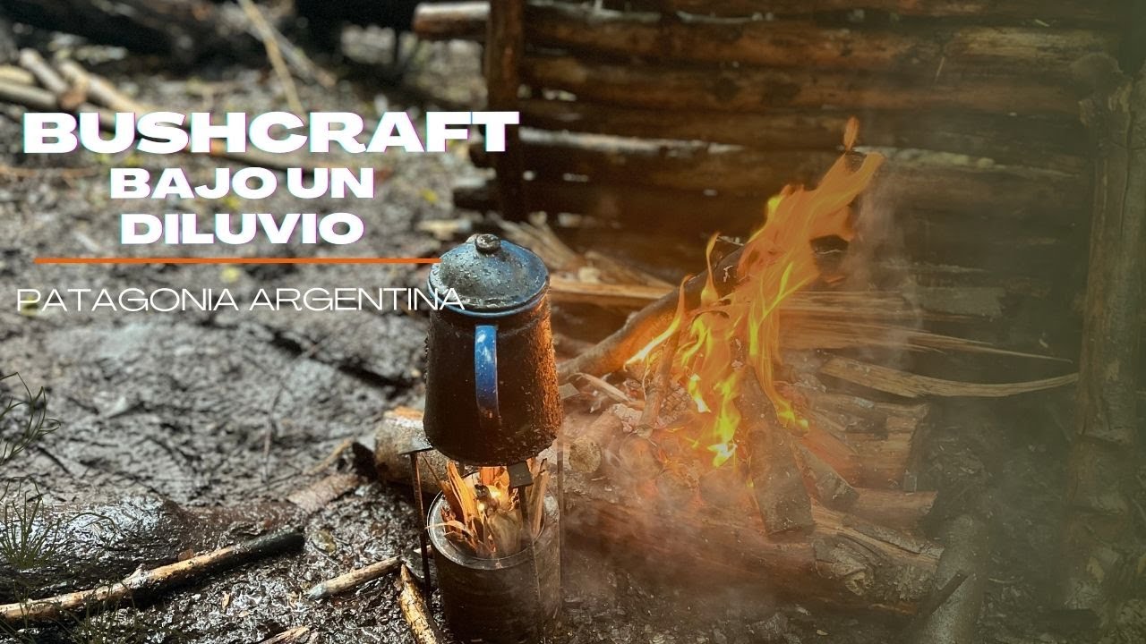 Bajo un DILUVIO: 3 Días de BUSHCRAFT, ultimo de invierno!(8)