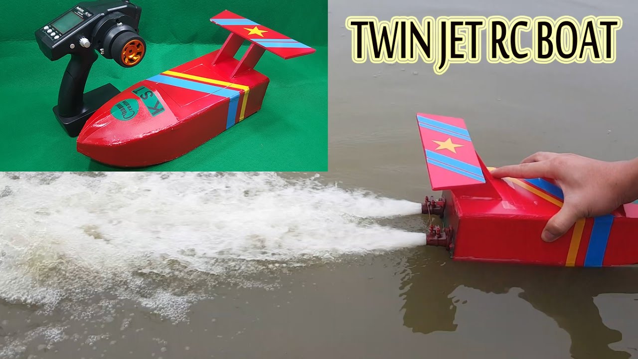 How to make a Twin Jet RC Boat Using Turbo Jet Motor