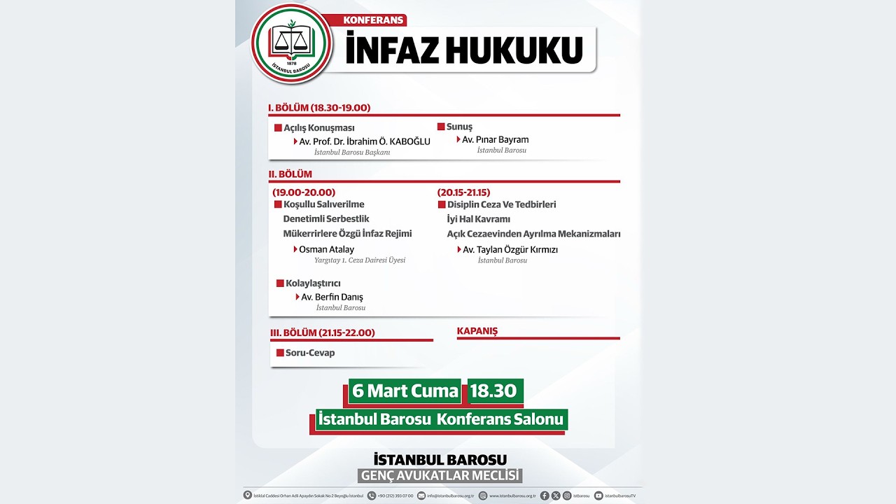 İNFAZ HUKUKU KONFERANSI