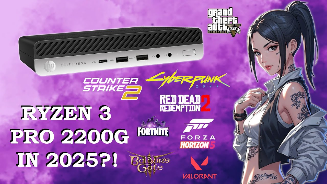 GAMING on an RYZEN 3 PRO 2200G in 2025?! [ HP Elitedesk 705 G5 MINI PC ]