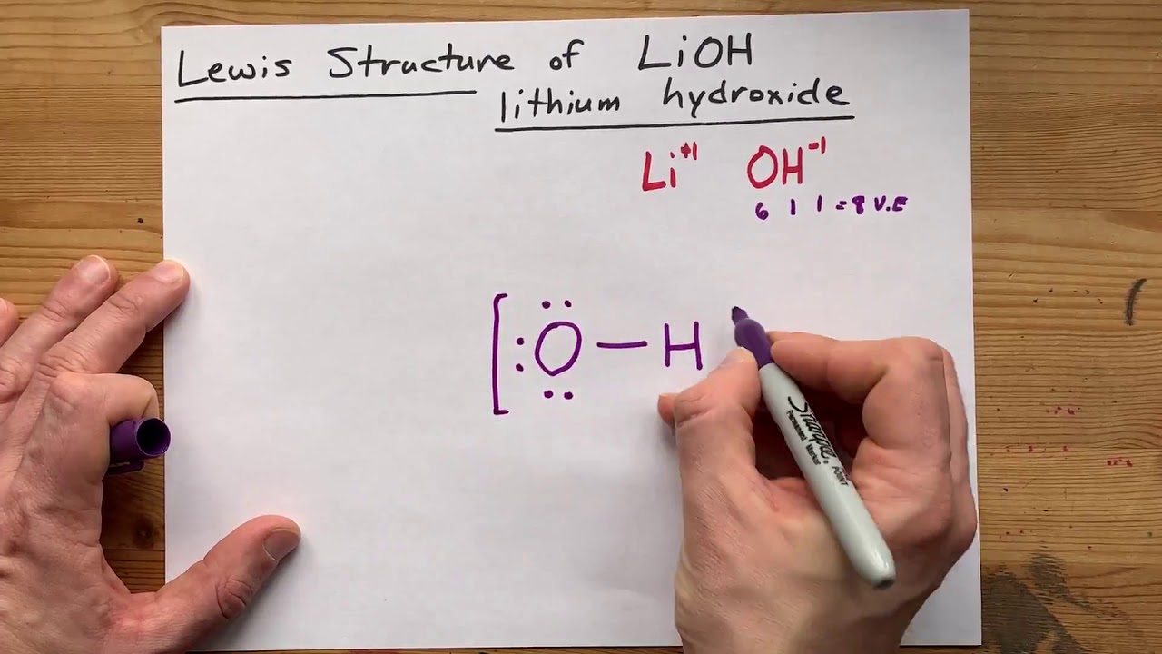 Lewis Structure of LiOH, lithium hydroxide